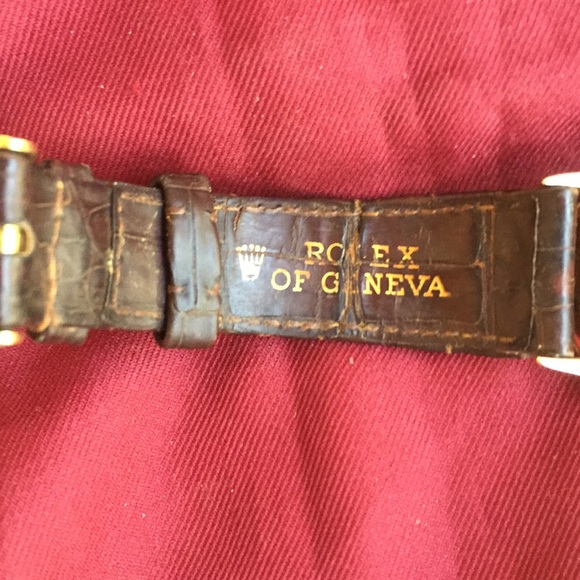 VTG 18k gold Rolex of Geneva alligator watch band - Picture 3 of 7